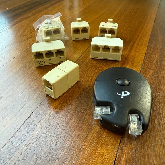 Seven (7) Landline Phone Jacks & Accessories - Picture 2 of 4